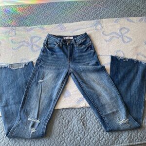 YMI flare distressed jeans